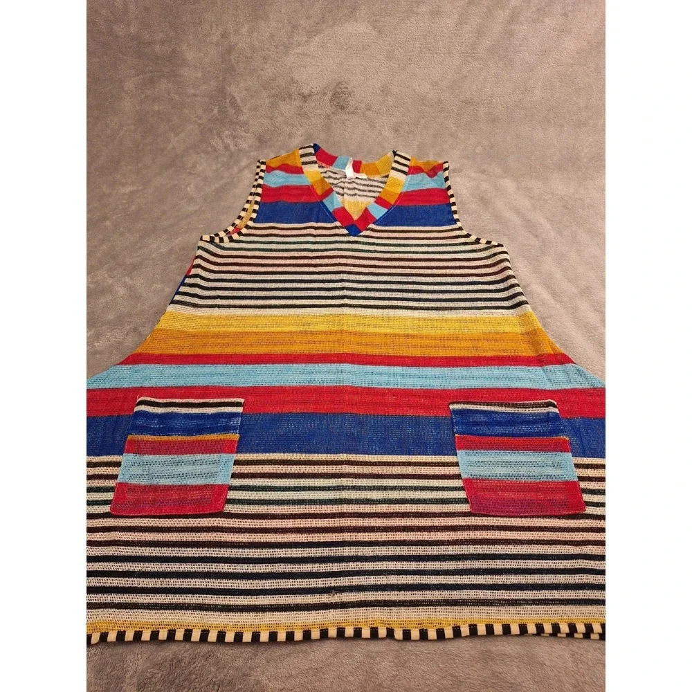 Mirror Image Swim Cover Up Womens Size XL Rainbow Mesh With‎ Pockets